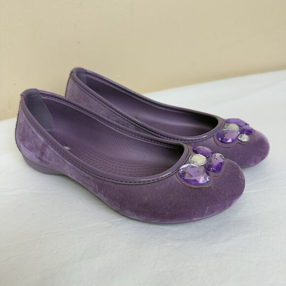 Crocs Lily Holiday Bling Women’s Neon Lilac Size 7 – Original Clogs - Picture 3 of 11